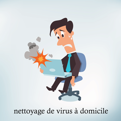 nettoyage de virus à domicile